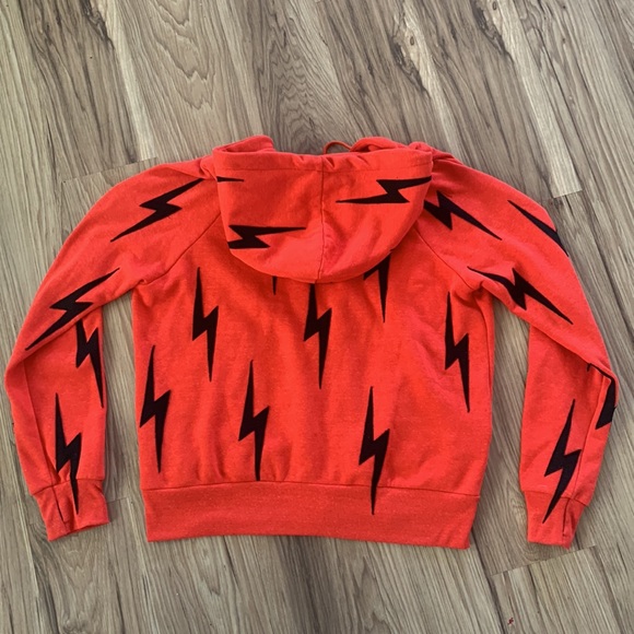 Aviator nation bolt print zip red hoodie - Picture 2 of 5
